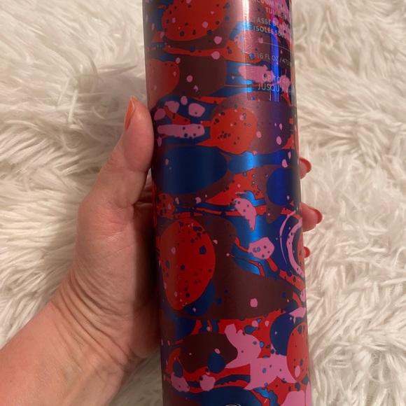 Starbucks 16oz blue/ red/ pink vacuum insulated hot tumbler NWT - Picture 5 of 8